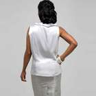 Sleeveless Twist Neck Blouse, , small
